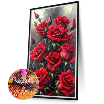 Red Rose - Full Round Drill Diamond Painting 40*70CM