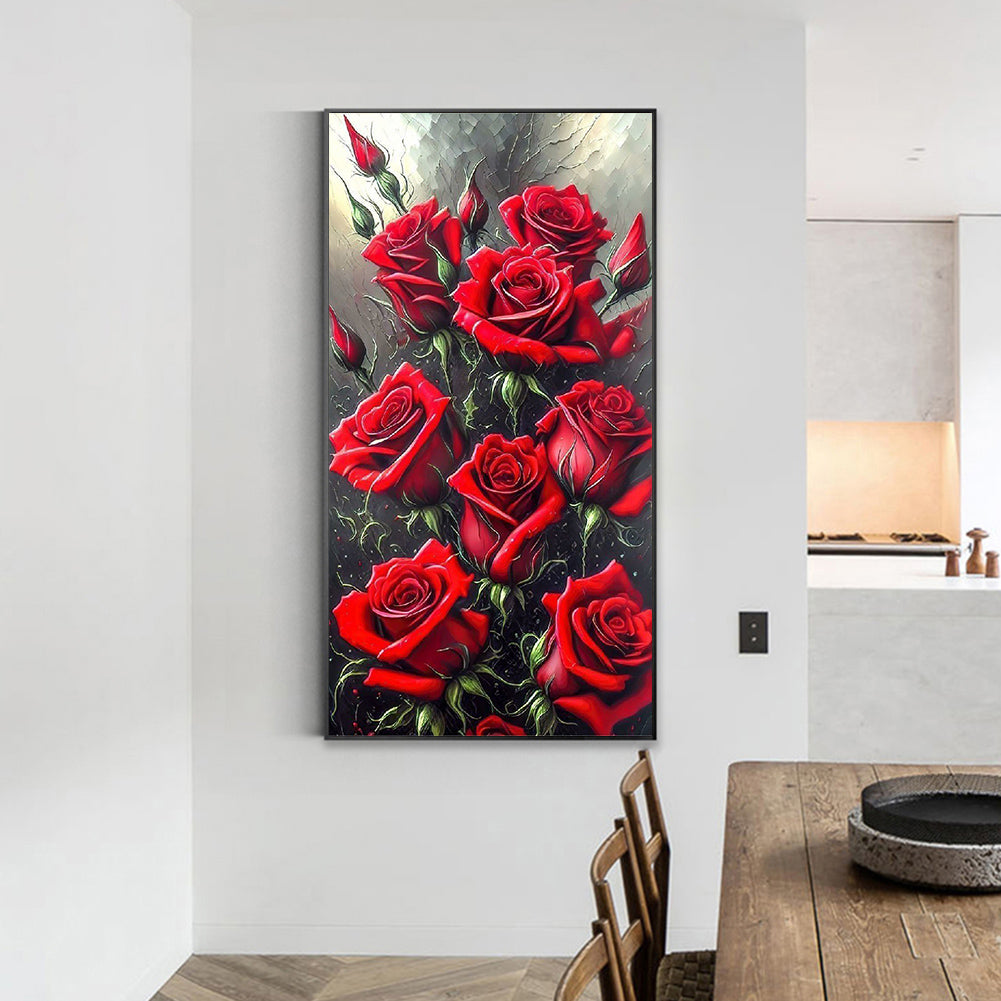 Red Rose - Full Round Drill Diamond Painting 40*70CM
