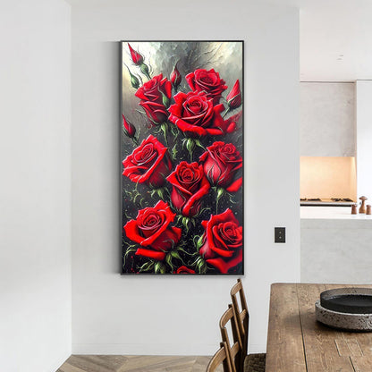 Red Rose - Full Round Drill Diamond Painting 40*70CM