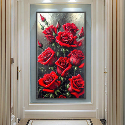 Red Rose - Full Round Drill Diamond Painting 40*70CM