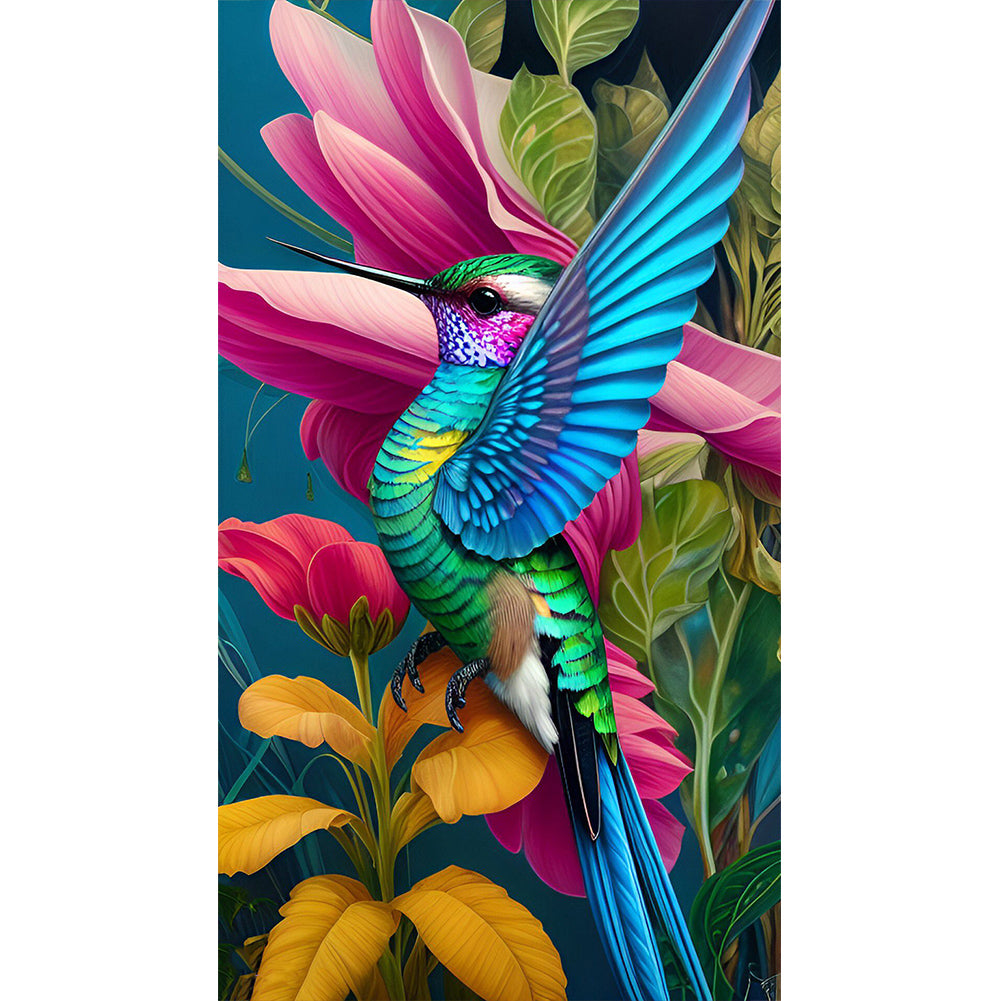 Colorful Bird - Full Round Drill Diamond Painting 45*80CM