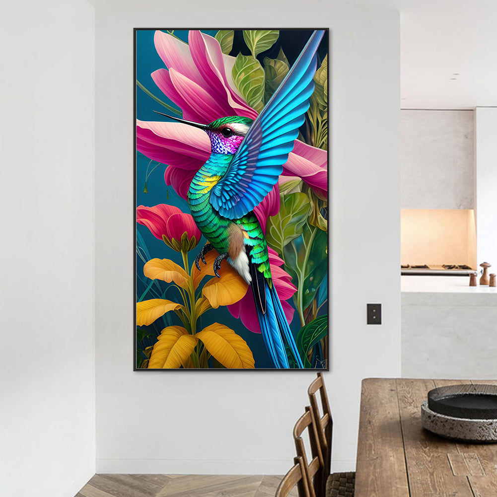 Colorful Bird - Full Round Drill Diamond Painting 45*80CM