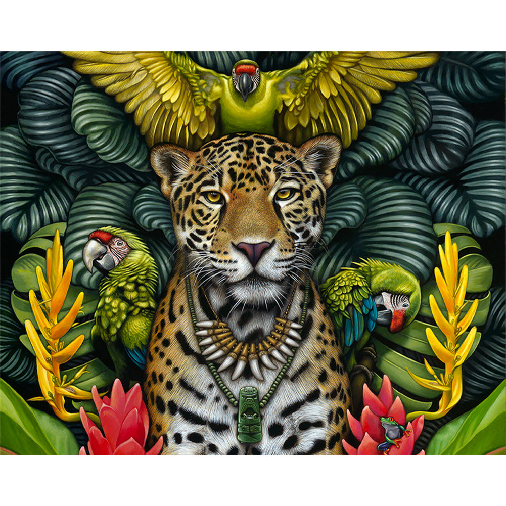 Jungle Leopard - Full Round Drill Diamond Painting 60*50CM