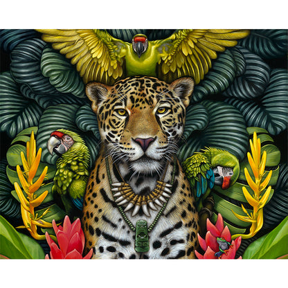 Jungle Leopard - Full Round Drill Diamond Painting 60*50CM