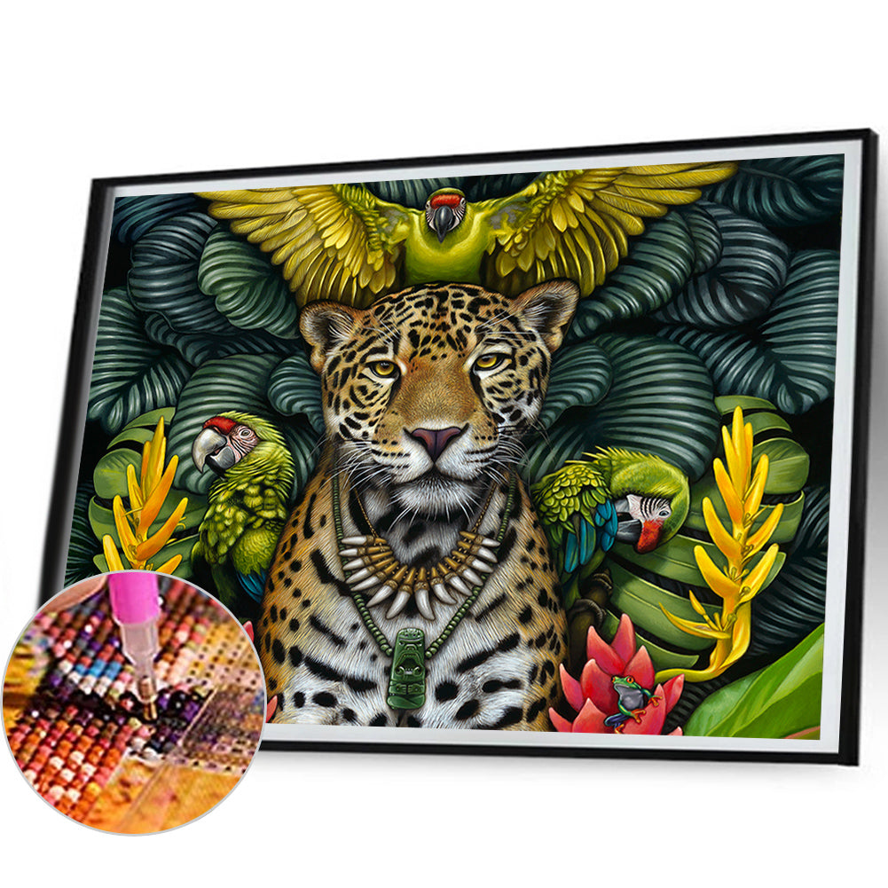 Jungle Leopard - Full Round Drill Diamond Painting 60*50CM