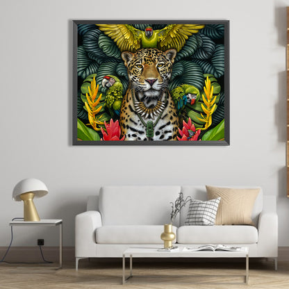 Jungle Leopard - Full Round Drill Diamond Painting 60*50CM