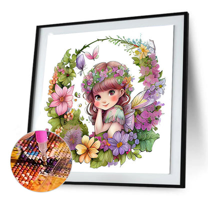 Flower Fairy - Full Round Drill Diamond Painting 30*30CM