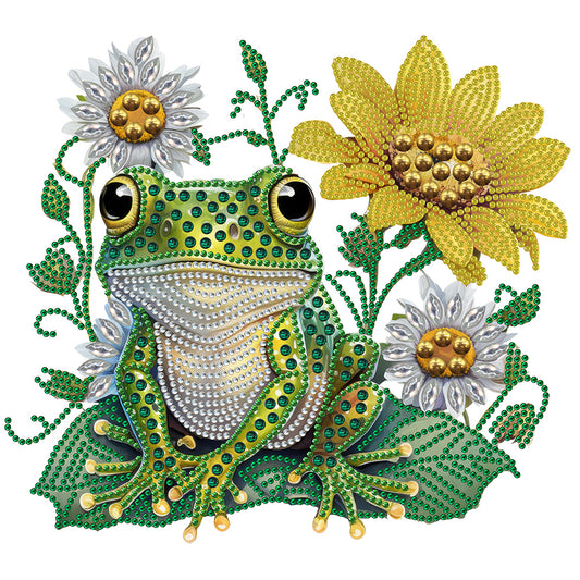 Sunflower Frog - Special Shaped Drill Diamond Painting 30*30CM