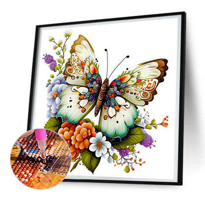 Butterfly - Full Round Drill Diamond Painting 30*30CM