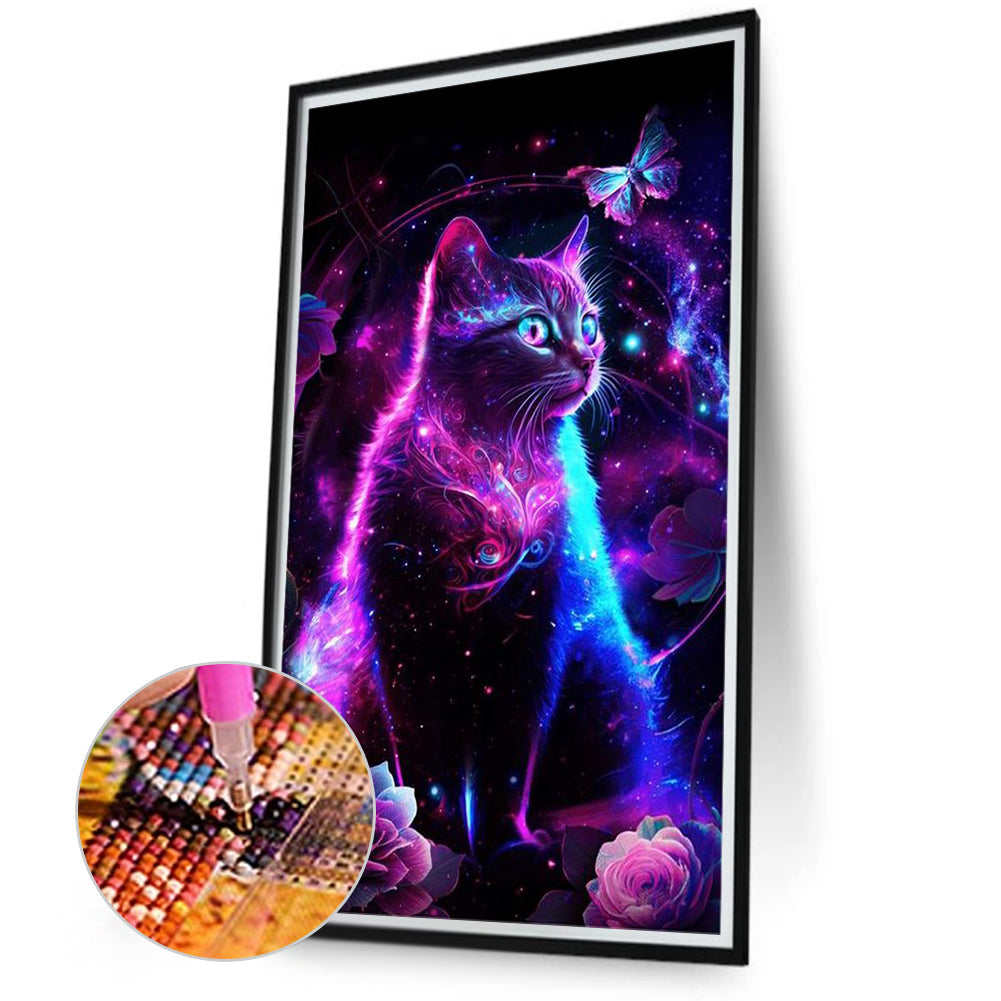 Star Cat - Full Round Drill Diamond Painting 40*70CM