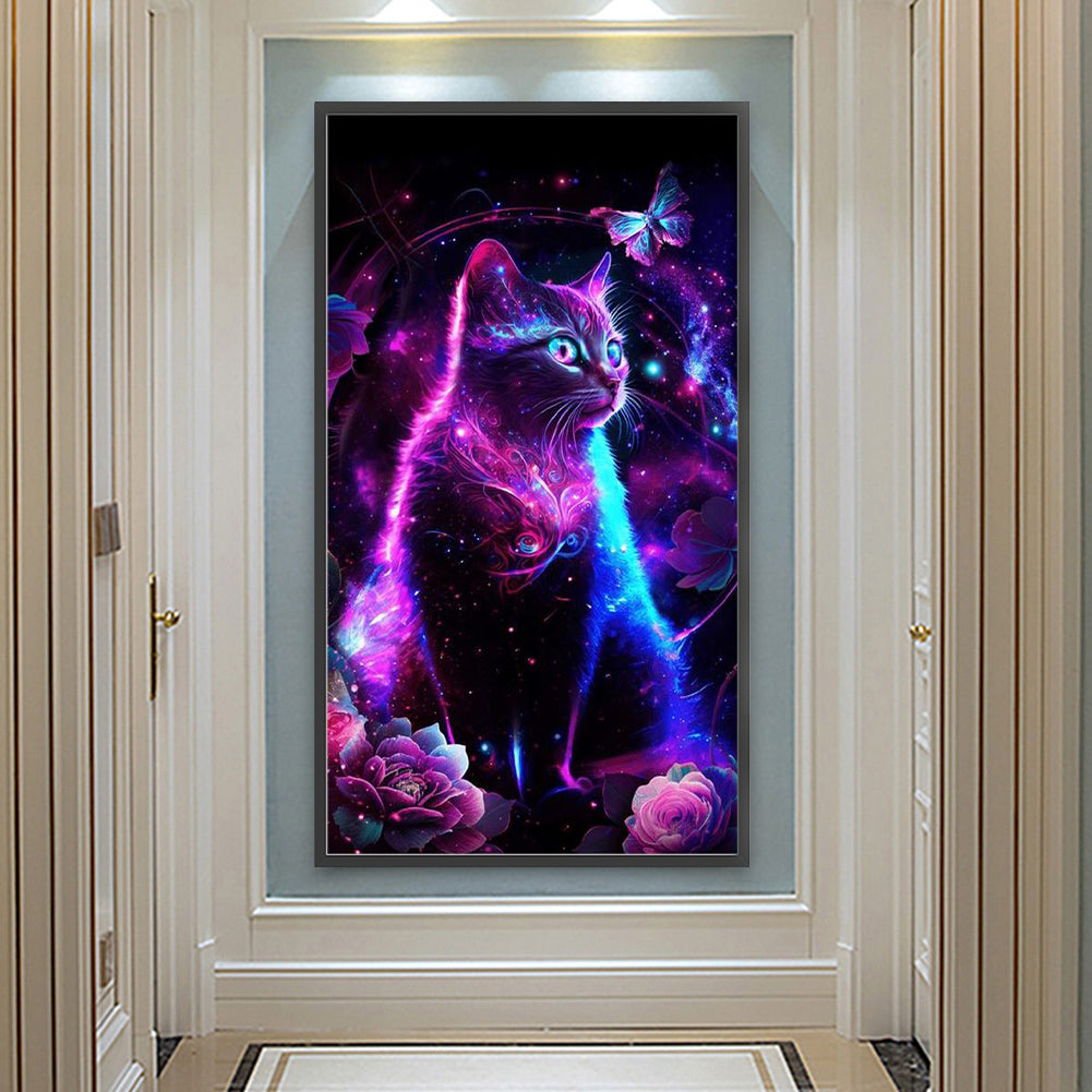 Star Cat - Full Round Drill Diamond Painting 40*70CM