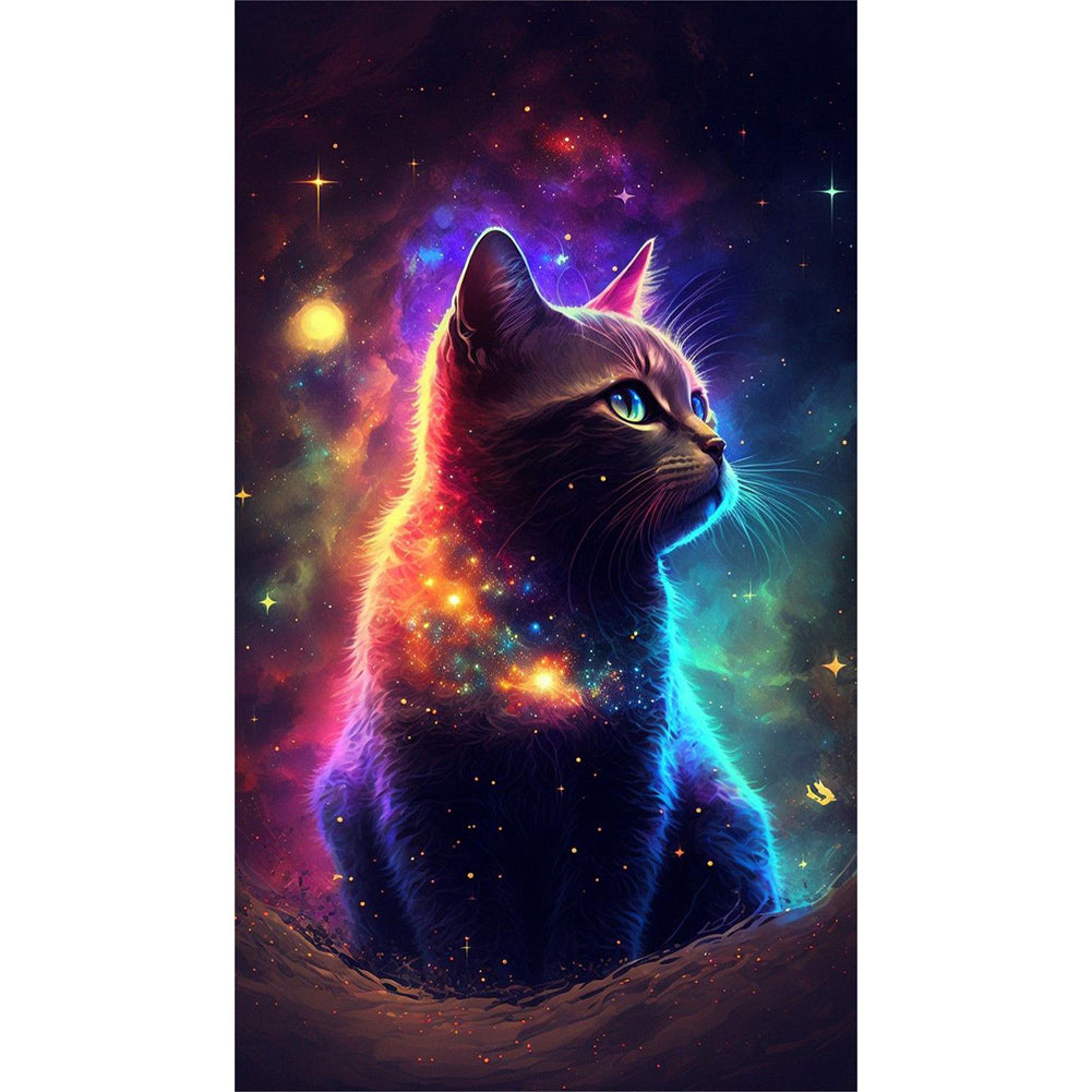 Star Cat - Full Round Drill Diamond Painting 40*70CM