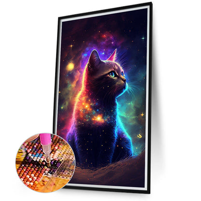 Star Cat - Full Round Drill Diamond Painting 40*70CM