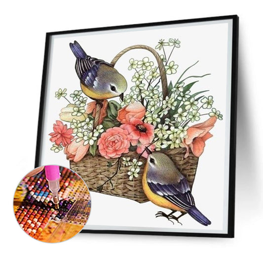 Flower Basket - Full Round Drill Diamond Painting 30*30CM