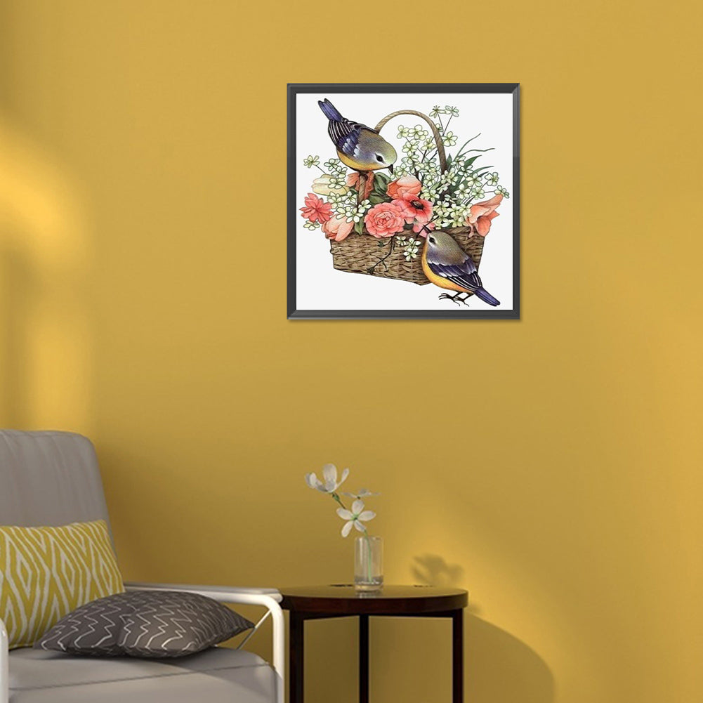 Flower Basket - Full Round Drill Diamond Painting 30*30CM
