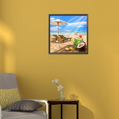 Beach Chair - Full Round Drill Diamond Painting 30*30CM