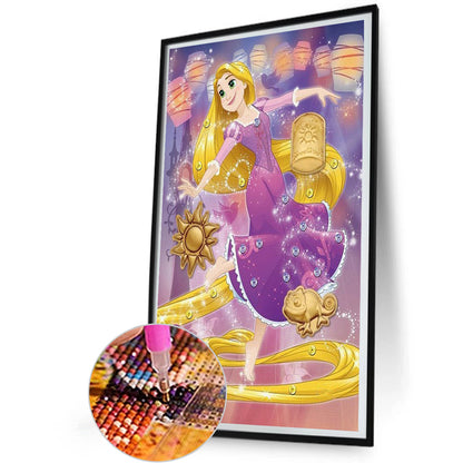 Long Hair Princess - Full Round Drill Diamond Painting 30*50CM