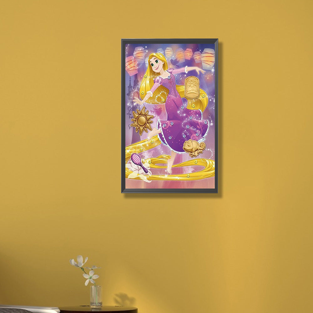 Long Hair Princess - Full Round Drill Diamond Painting 30*50CM