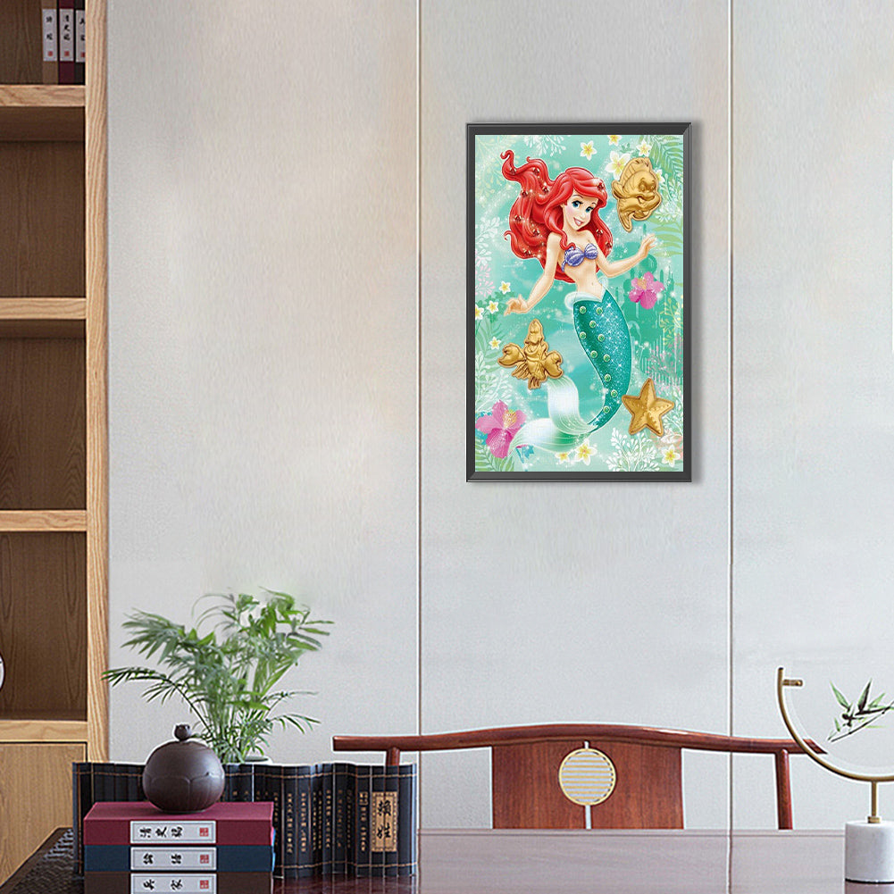 Mermaid Princess - Full Round Drill Diamond Painting 30*50CM