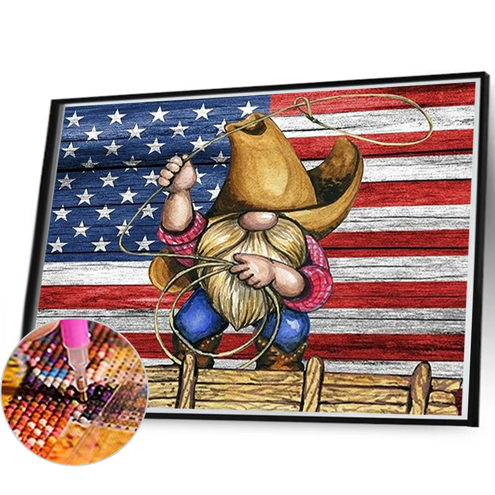 Cowboy Gnome - Full Square Drill Diamond Painting 30*20CM