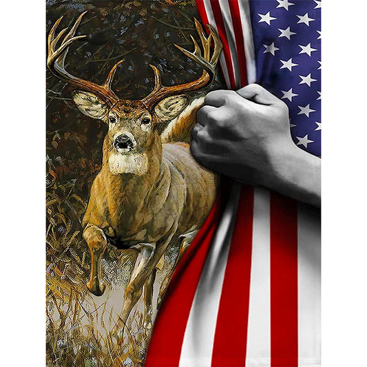 Reindeer - Full Round Drill Diamond Painting 30*40CM