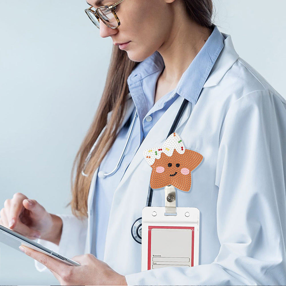 Cute Badge Clip Cartoon ID Card Holders Owl Badge Holder for Office Doctor Nurse