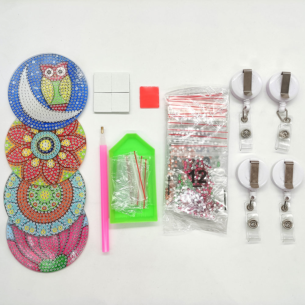 Cute Badge Clip Cartoon ID Card Holders Owl Badge Holder for Office Doctor Nurse