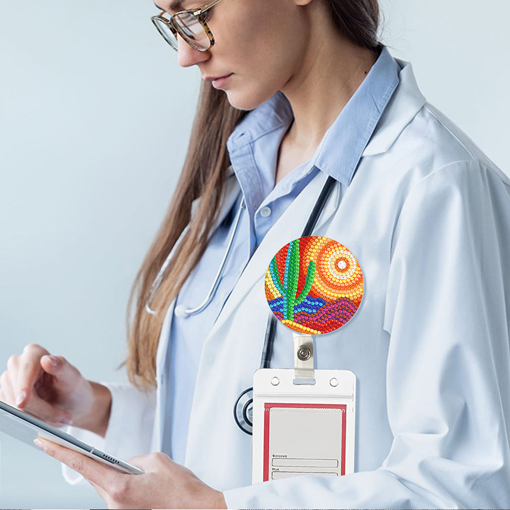 Cute Badge Clip Cartoon ID Card Holders Owl Badge Holder for Office Doctor Nurse