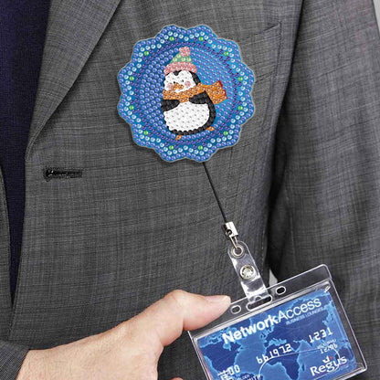 Cute Badge Clip Cartoon ID Card Holders Owl Badge Holder for Office Doctor Nurse