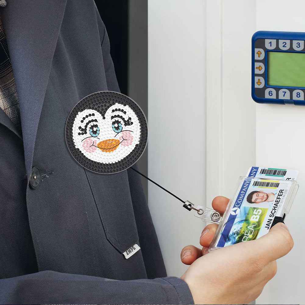 Cute Badge Clip Cartoon ID Card Holders Owl Badge Holder for Office Doctor Nurse