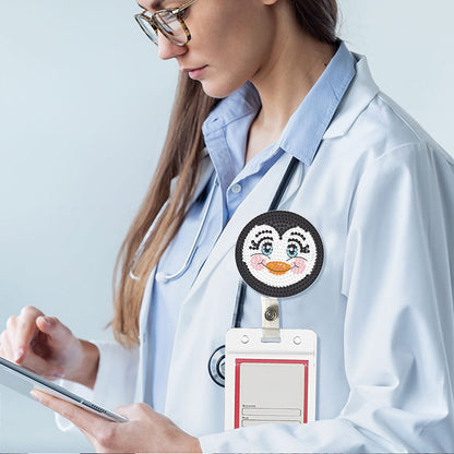 Cute Badge Clip Cartoon ID Card Holders Owl Badge Holder for Office Doctor Nurse