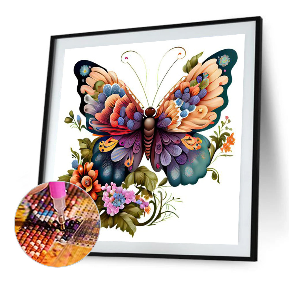 Butterfly - Full Square Drill Diamond Painting 30*30CM