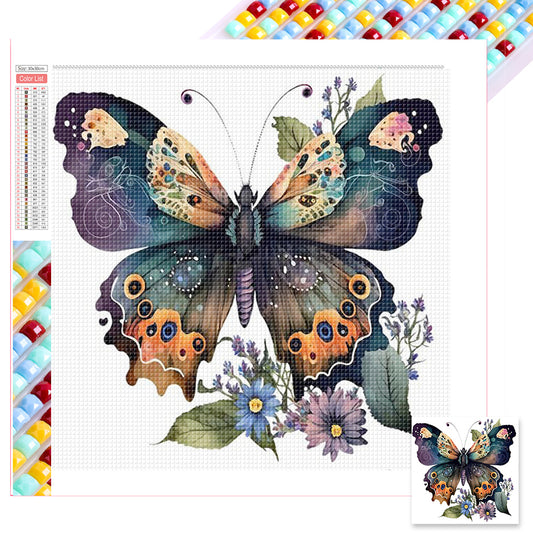 Butterfly - Full Square Drill Diamond Painting 30*30CM