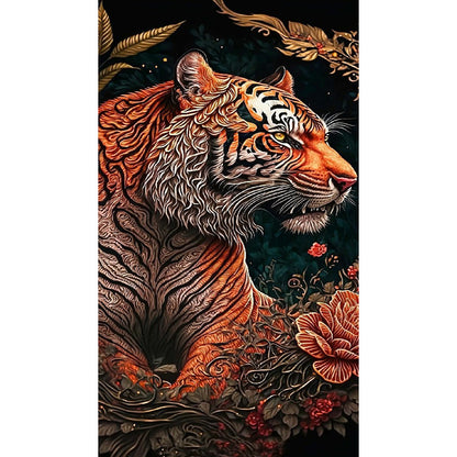 Tiger - Full Round Drill Diamond Painting 40*70CM