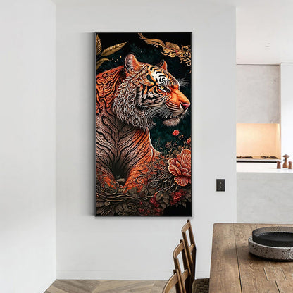 Tiger - Full Round Drill Diamond Painting 40*70CM