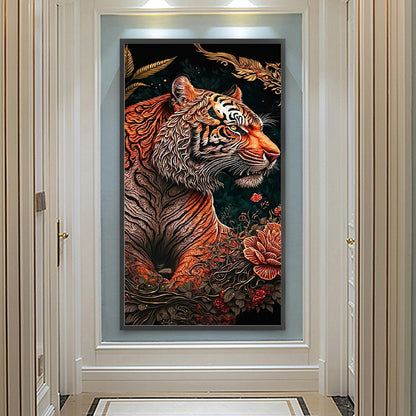 Tiger - Full Round Drill Diamond Painting 40*70CM