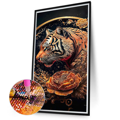 Tiger - Full Round Drill Diamond Painting 40*70CM