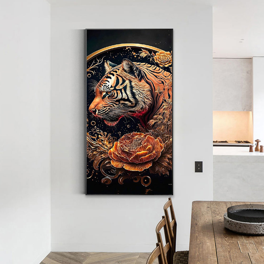 Tiger - Full Round Drill Diamond Painting 40*70CM