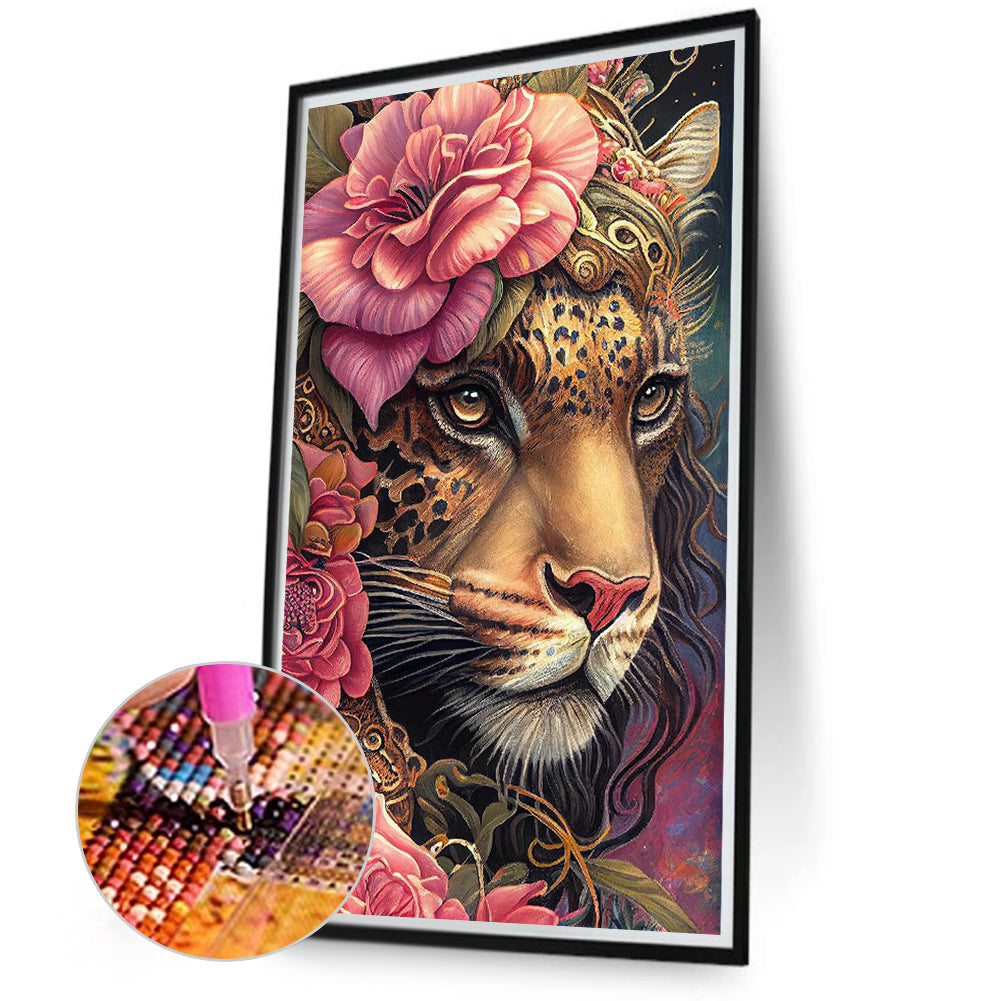 Dai Hua Leopard - Full Round Drill Diamond Painting 40*70CM