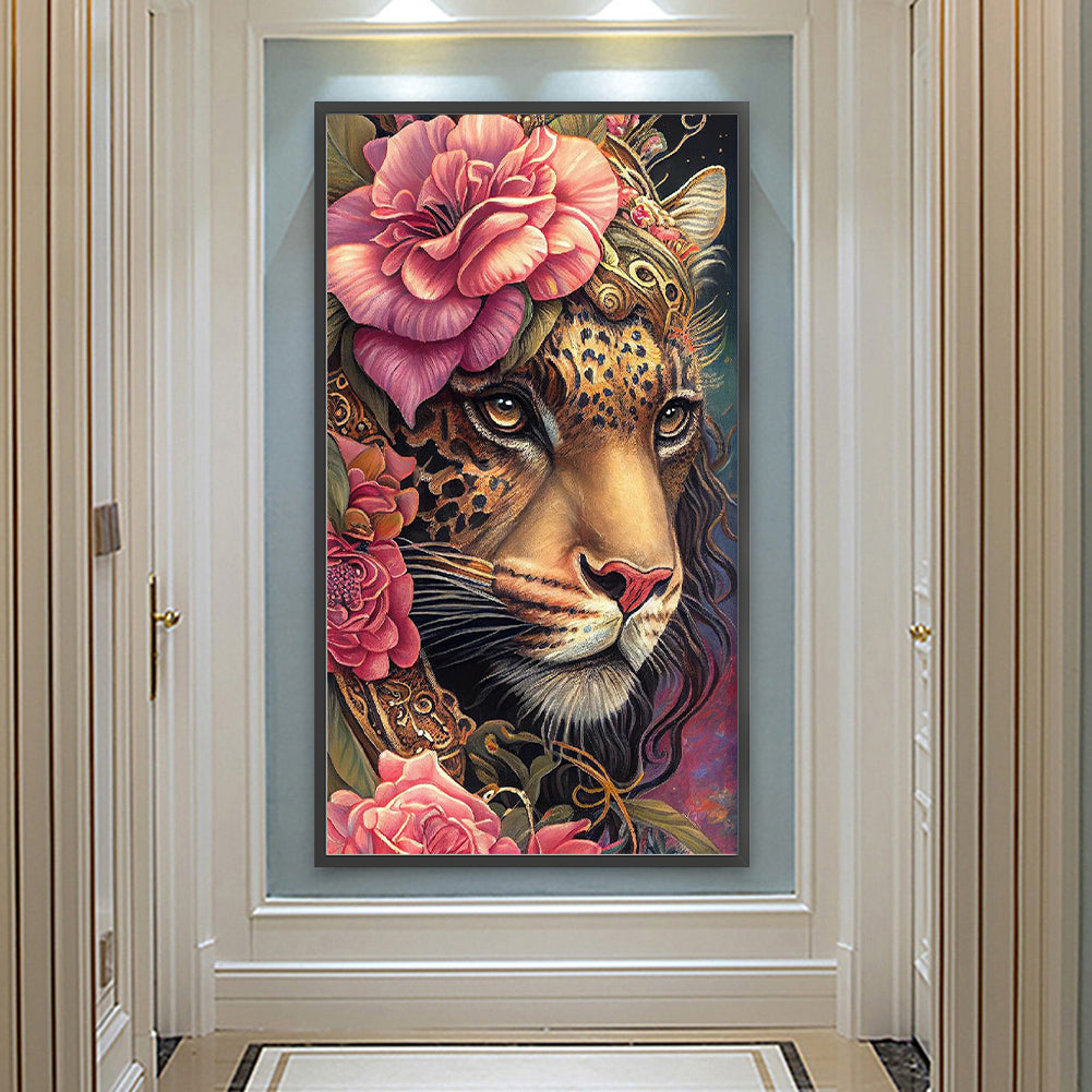 Dai Hua Leopard - Full Round Drill Diamond Painting 40*70CM