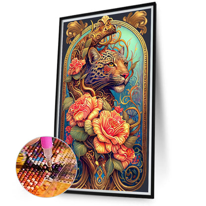 Dai Hua Leopard - Full Round Drill Diamond Painting 40*70CM