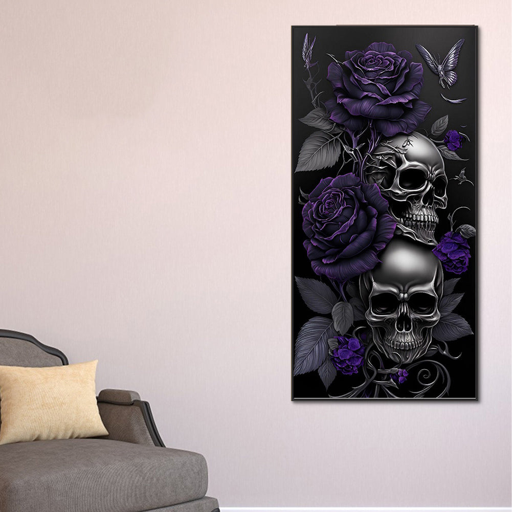 Dark Skull - Full Round Drill Diamond Painting 40*80CM