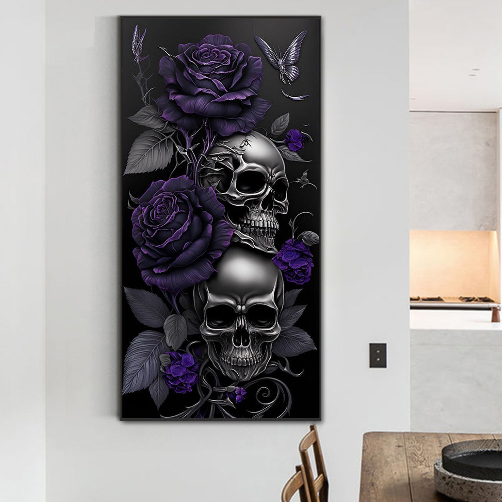 Dark Skull - Full Round Drill Diamond Painting 40*80CM