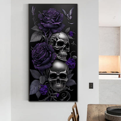 Dark Skull - Full Round Drill Diamond Painting 40*80CM
