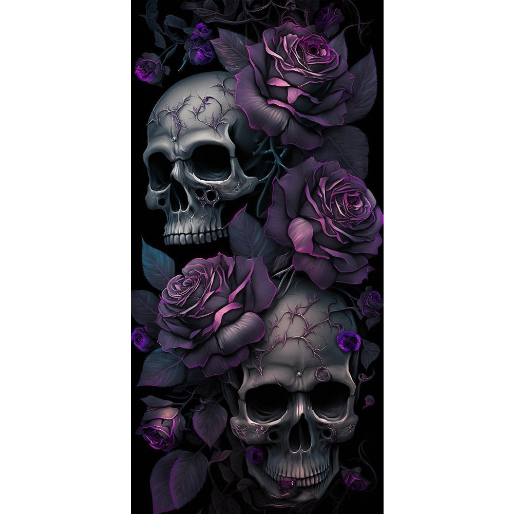 Dark Skull - Full Round Drill Diamond Painting 40*80CM