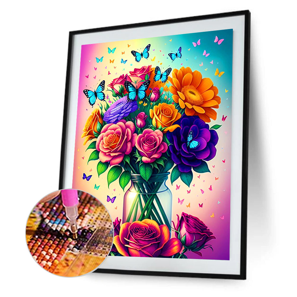 Bouquet - Full Round Drill Diamond Painting 30*40CM