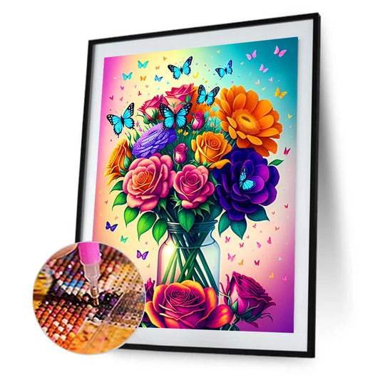 Bouquet - Full Round Drill Diamond Painting 30*40CM