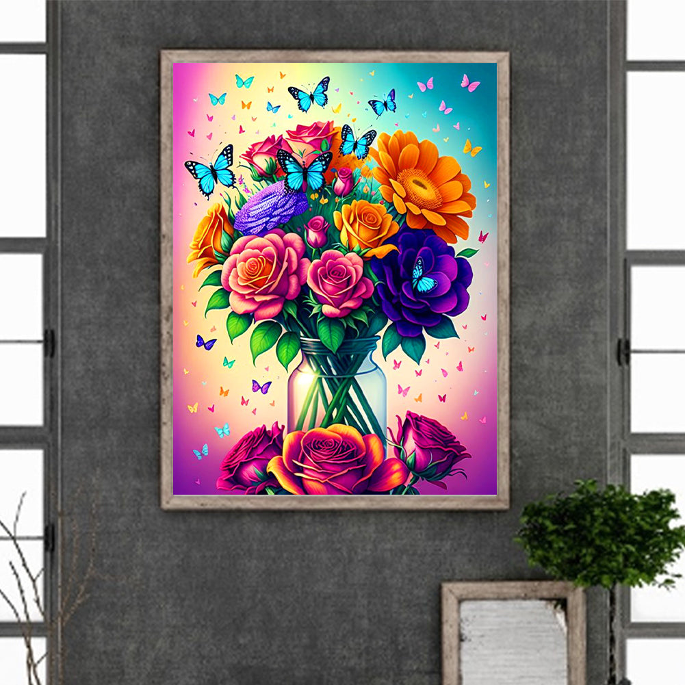 Bouquet - Full Round Drill Diamond Painting 30*40CM