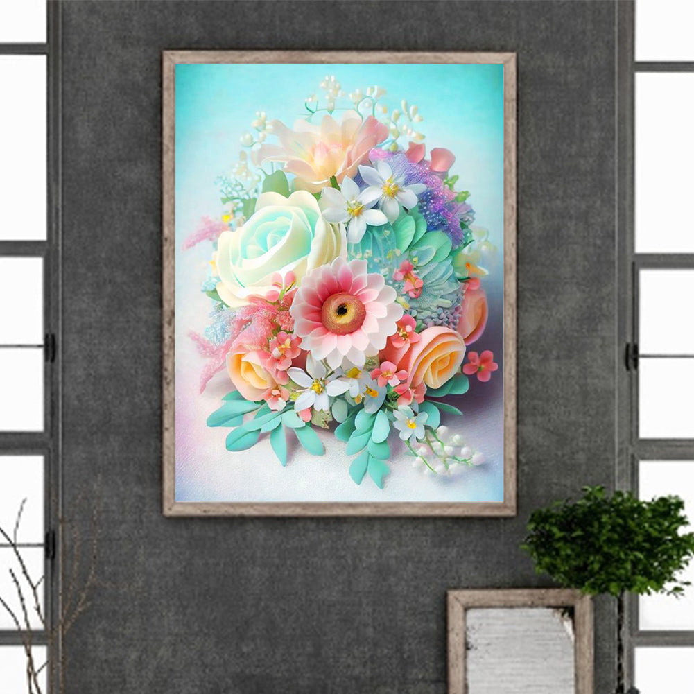 Bouquet - Full Round Drill Diamond Painting 30*40CM