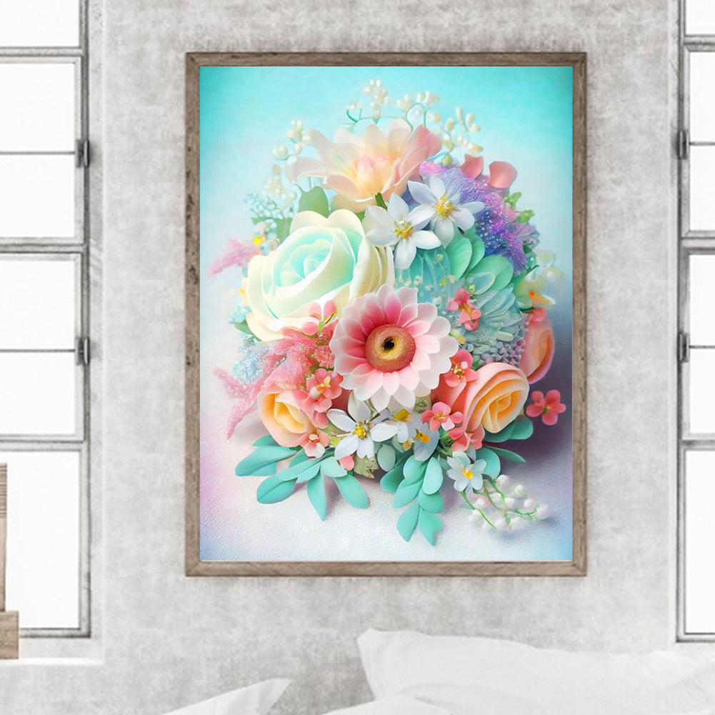 Bouquet - Full Round Drill Diamond Painting 30*40CM
